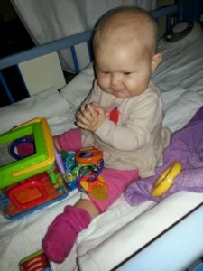 Clapping during music therapy. 