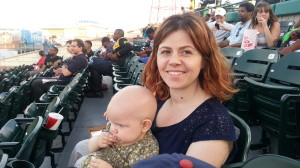 Our friends at Bay Ridge Cares gave us tickets to a Brooklyn Cyclones game, Sally's first baseball game. 